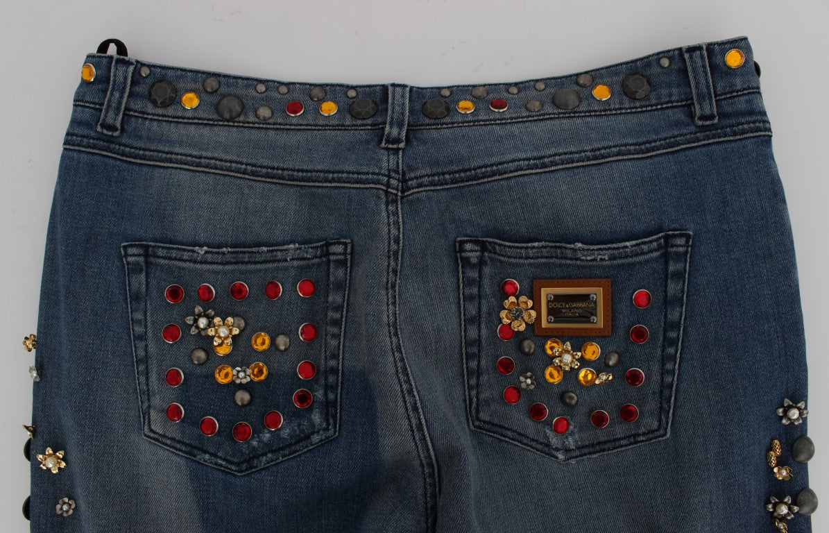 Dolce &amp; Gabbana Enchanted Sicily Embellished Boyfriend Jeans