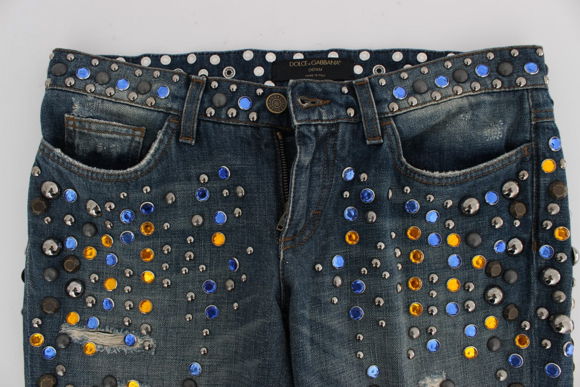 Dolce &amp; Gabbana Enchanted Sicily Jeans with Crystal Embellishment