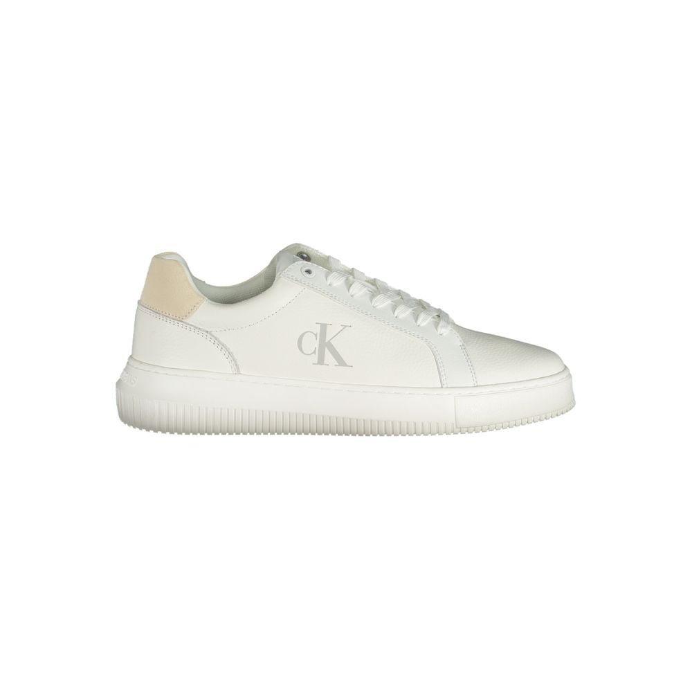 Calvin Klein Weißes Polyethylen Herren Sneaker