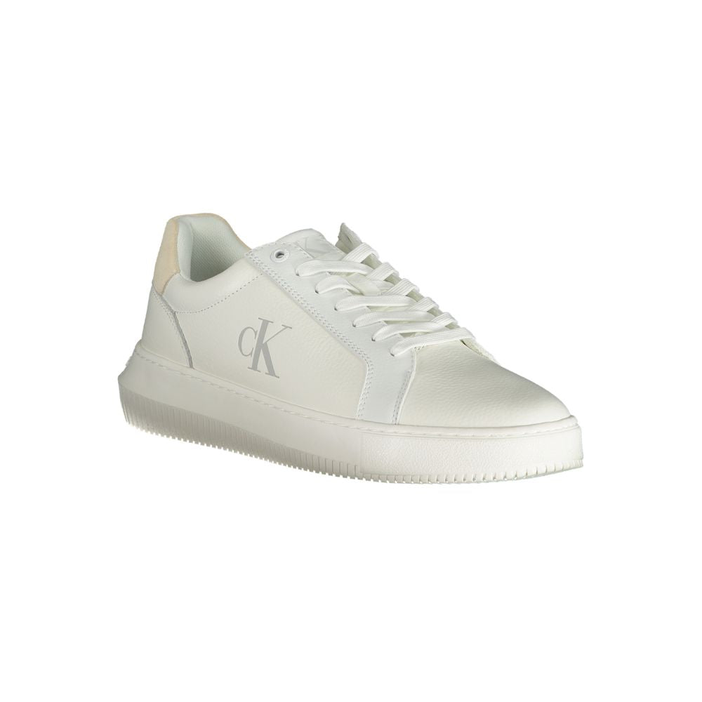 Calvin Klein Weißes Polyethylen Herren Sneaker