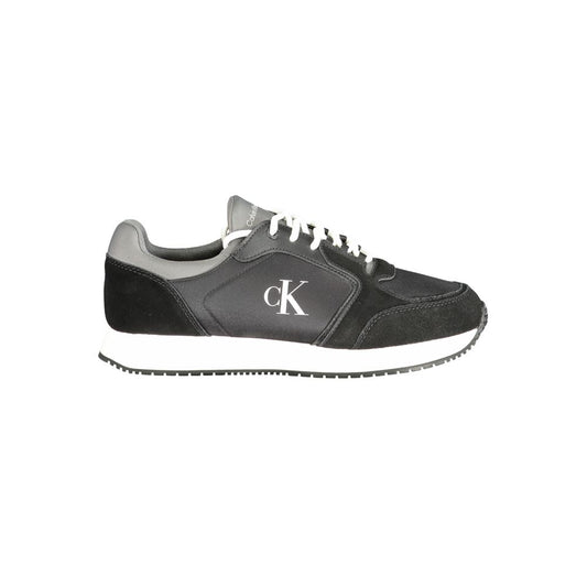 Calvin Klein Schwarzes Leder Herren Sneaker