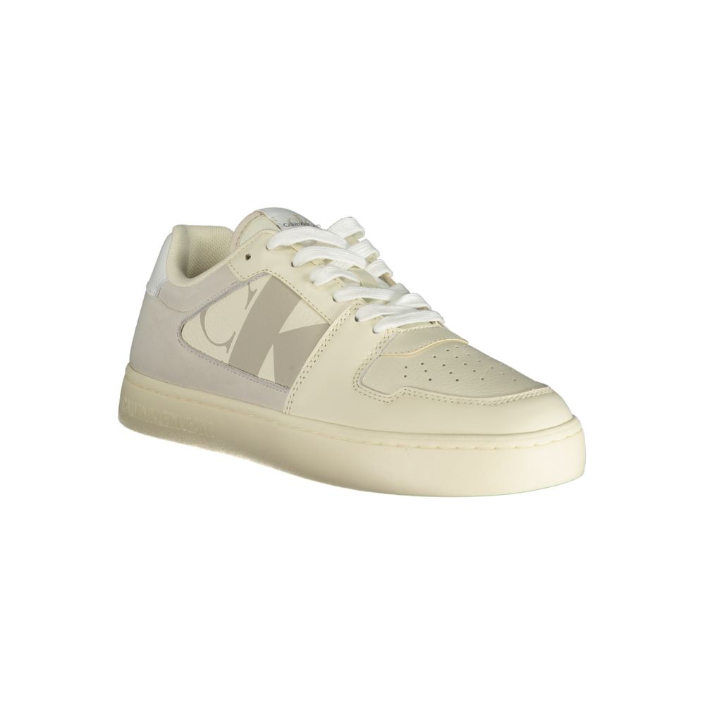 Calvin Klein Weißes Polyethylen Herren Sneaker