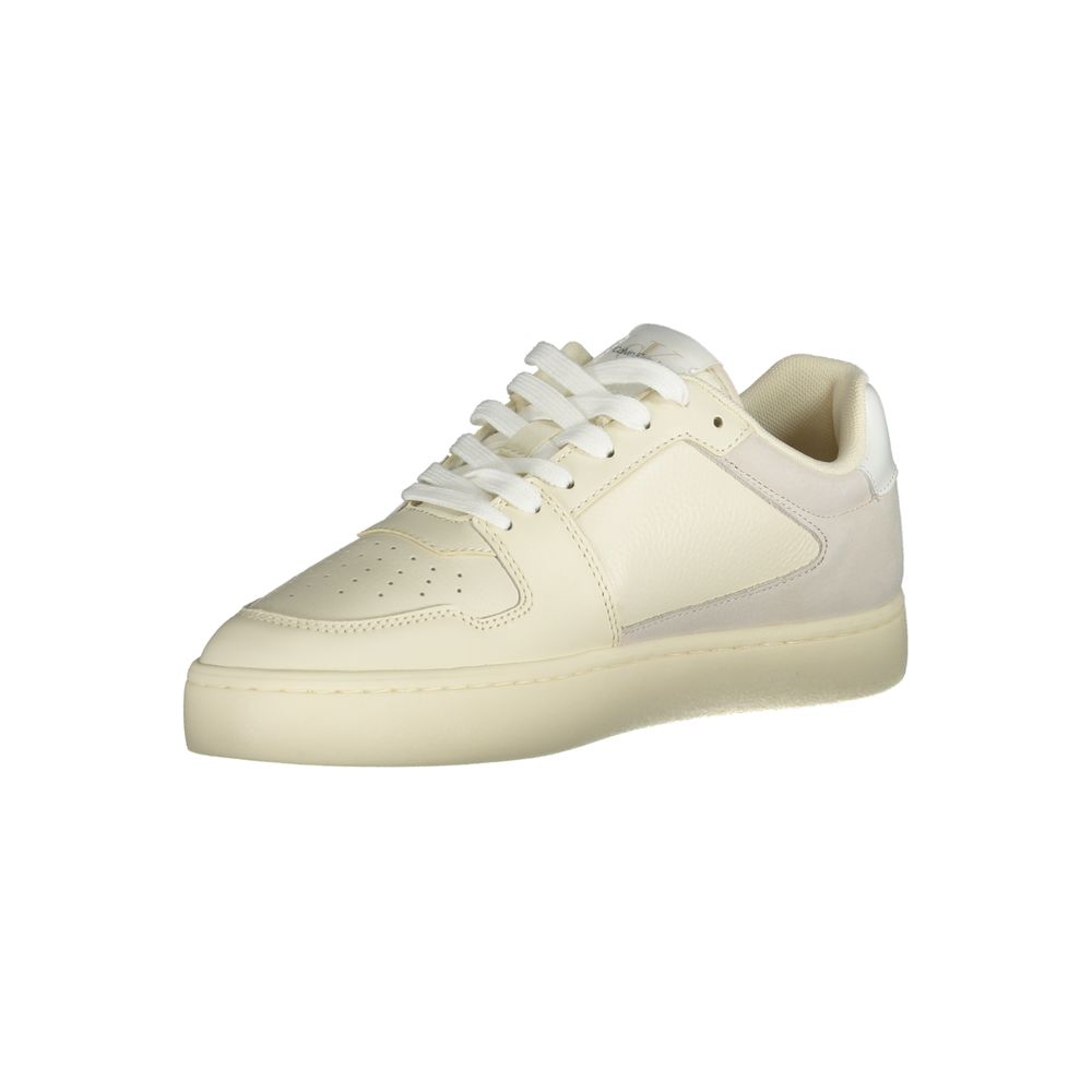 Calvin Klein Weißes Polyethylen Herren Sneaker