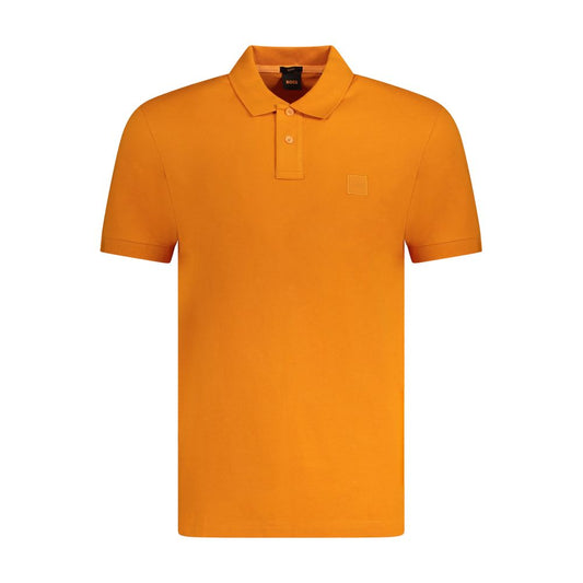 Hugo Boss Orangefarbenes Baumwoll-Poloshirt für Männer