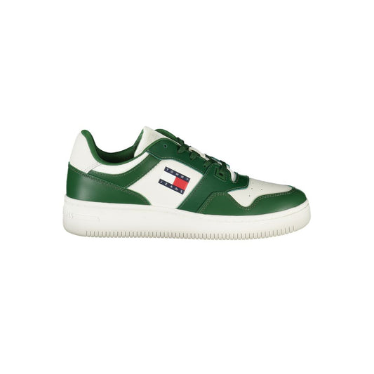 Tommy Hilfiger Grünes Leder Herren Sneaker