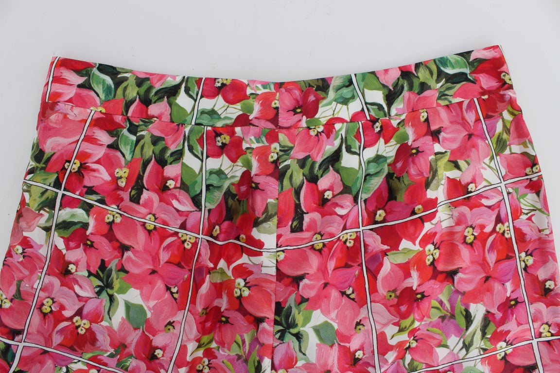 Dolce &amp; Gabbana Multicolor Floral Silk Capri Pants