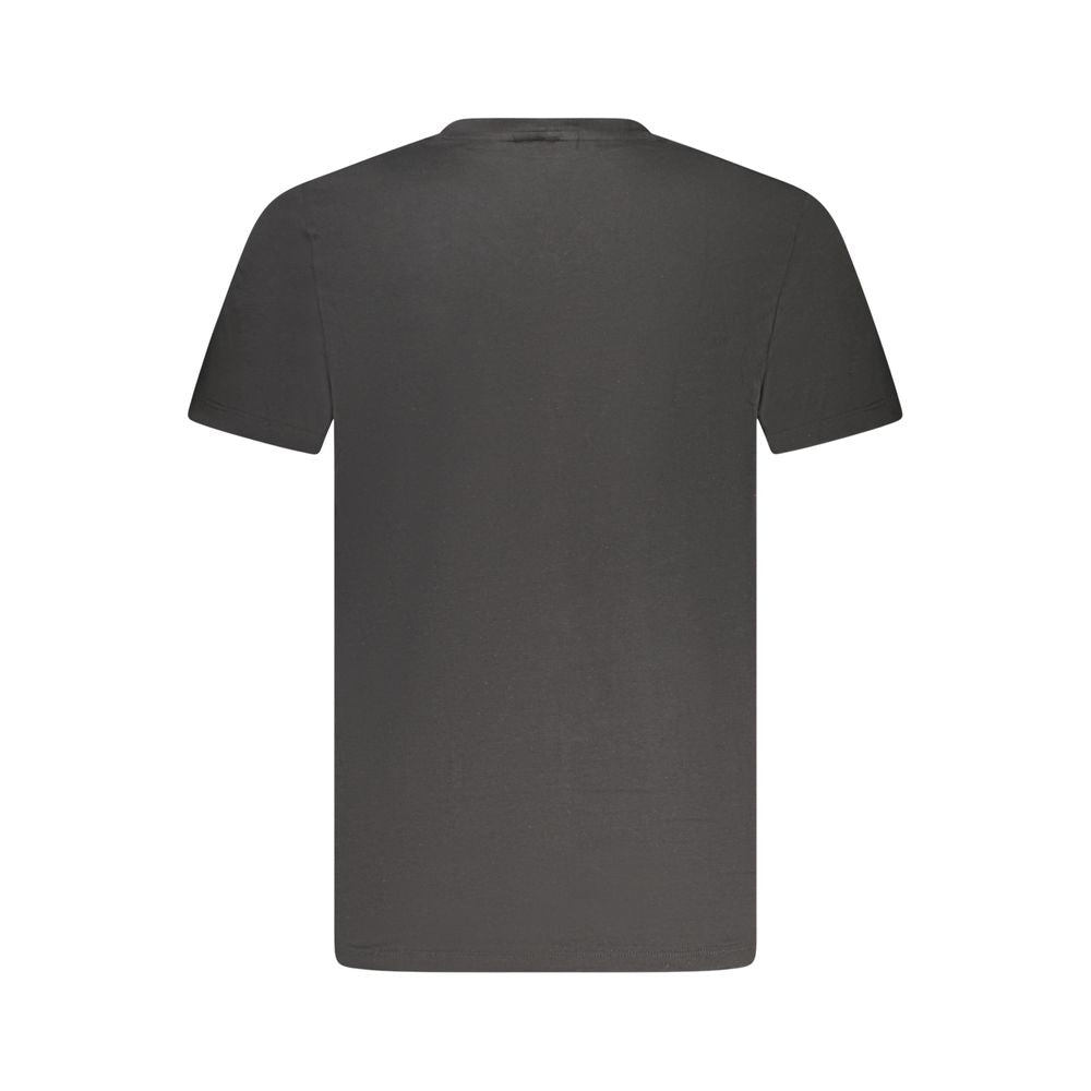 Calvin Klein Schwarzes Baumwolle Männer V-Ausschnitt T-Shirt