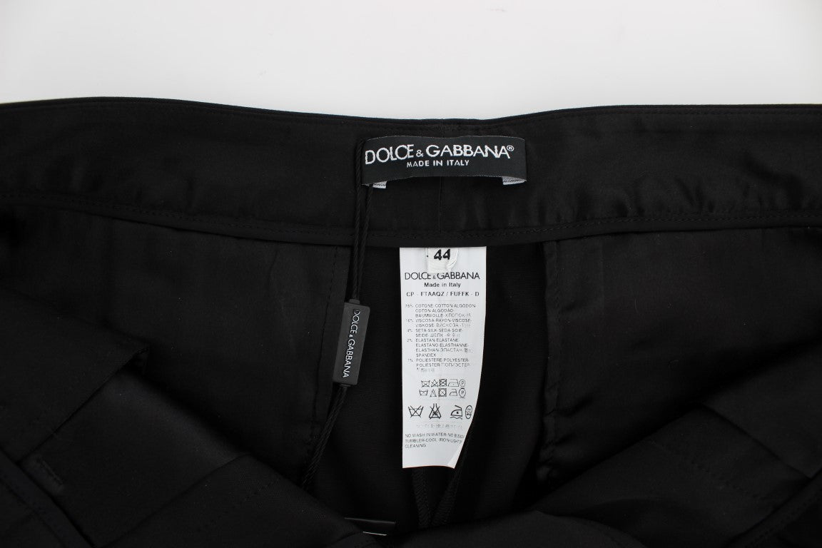 Dolce &amp; Gabbana Elegant black torero capri pants