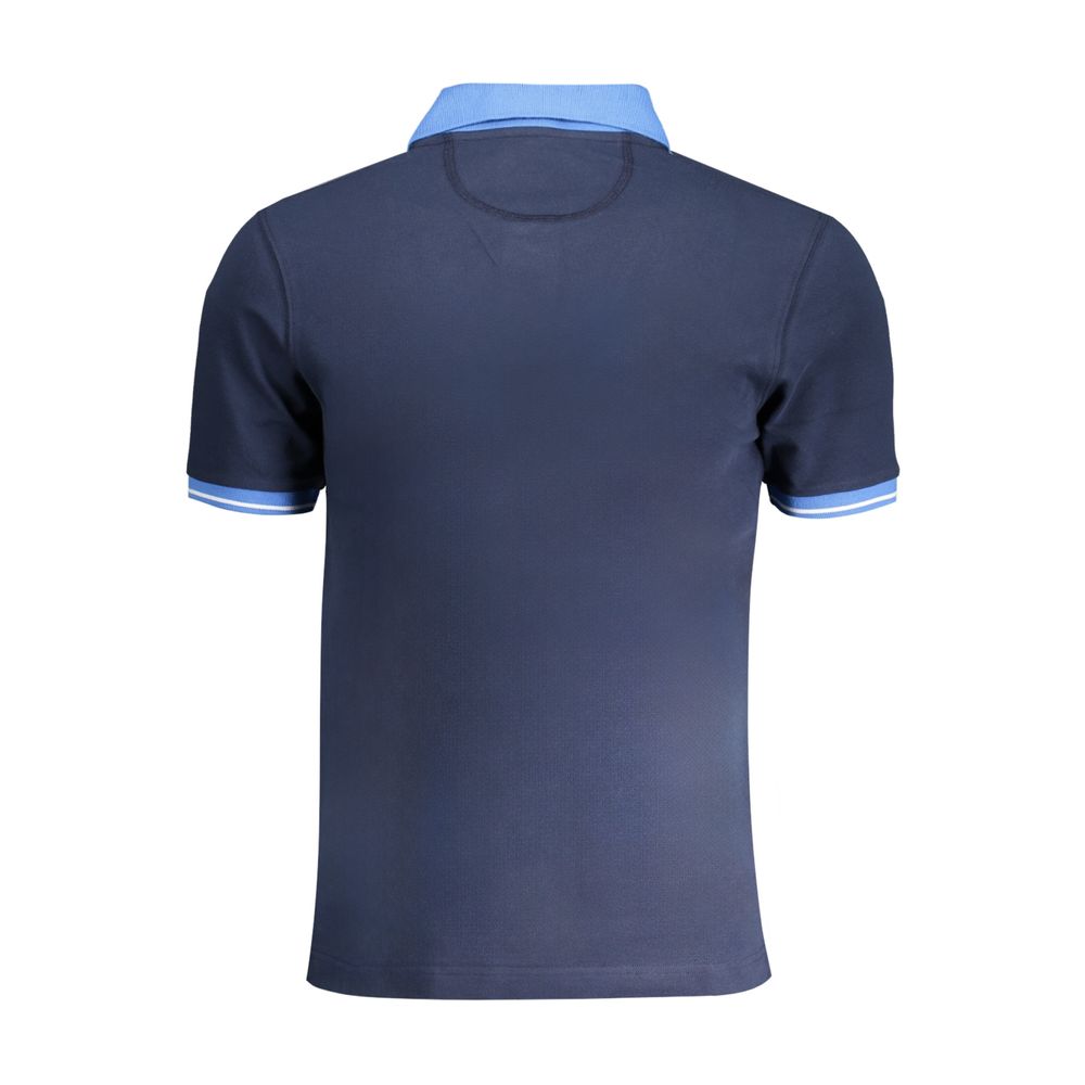 La Martina Blaues Baumwoll-Poloshirt