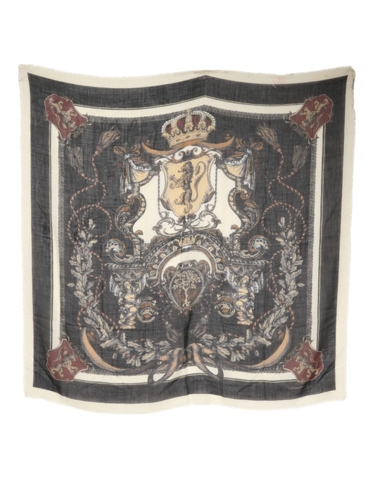 Dolce & Gabbana Multicolor Printed Cashmere Foulard Scarf