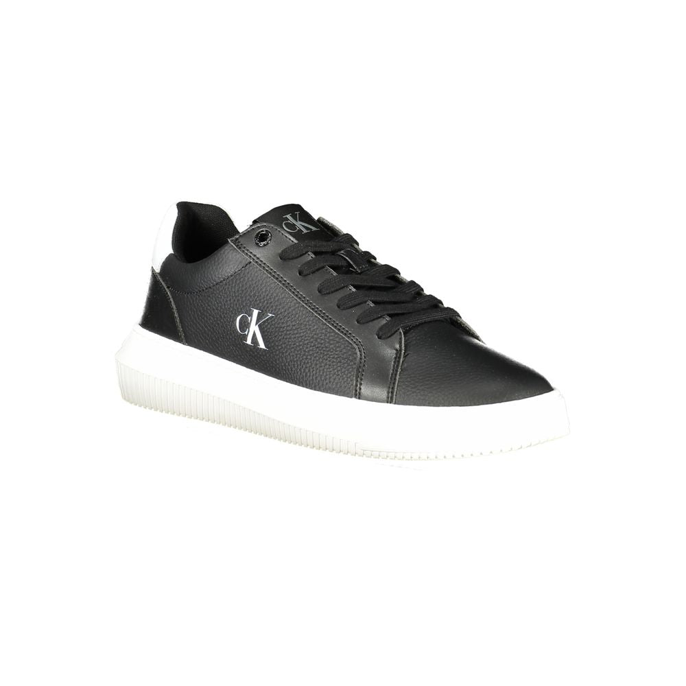 Calvin Klein Schwarzes Leder Herren Sneaker