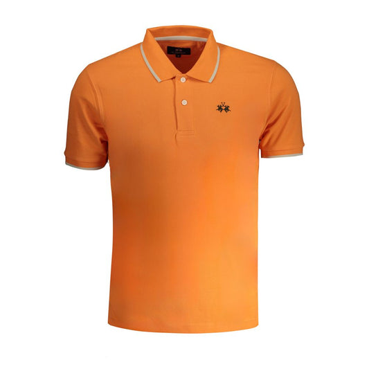 La Martina Orangefarbenes Baumwoll-Poloshirt