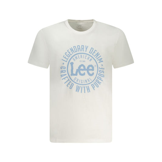 Lee Weißes Baumwolle Männer T-Shirt