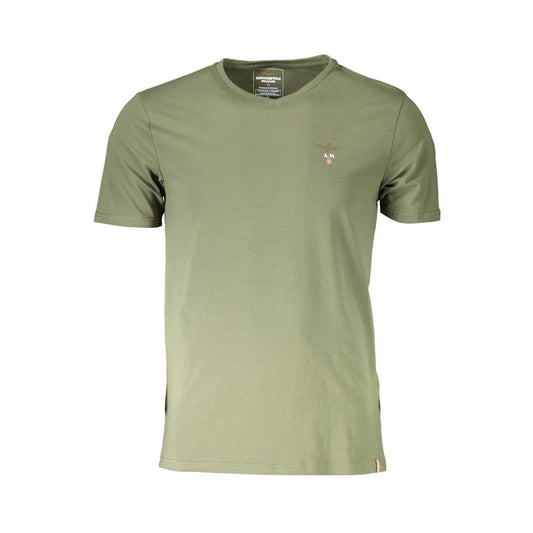 Aeronautica Militare T-Shirt aus grüner Baumwolle