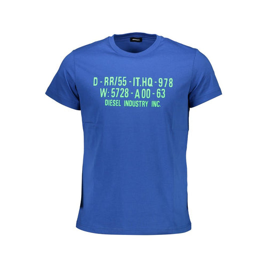 Diesel Blau Baumwolle Männer T-Shirt