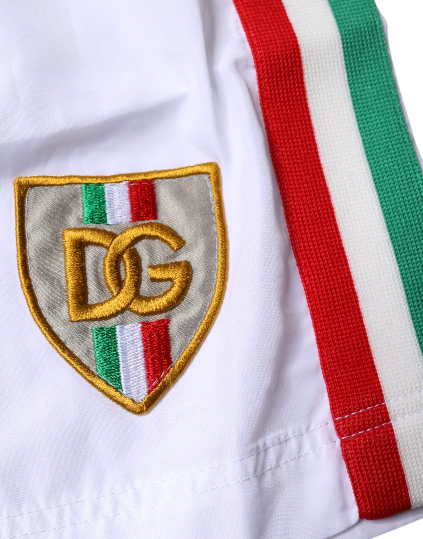 Dolce & Gabbana White Stripes Beachwear Shorts 2Pc Swimwear