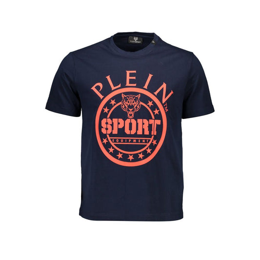 Plein Sport Blau Baumwolle Männer T-Shirt