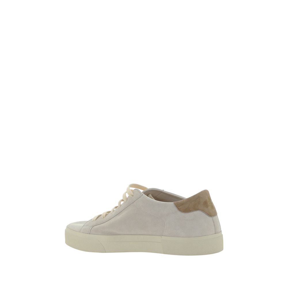 Brunello Cucinelli Cream White Leather Sneakers