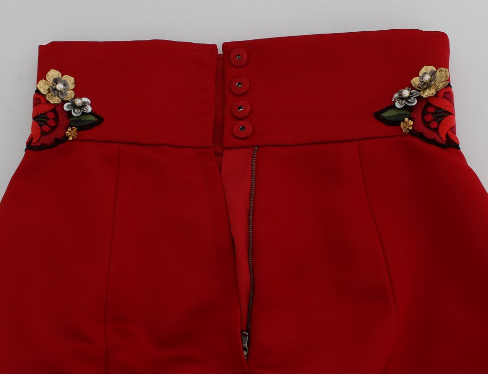 Dolce &amp; Gabbana Enchanted Sicily silk shorts with crystal embellishments