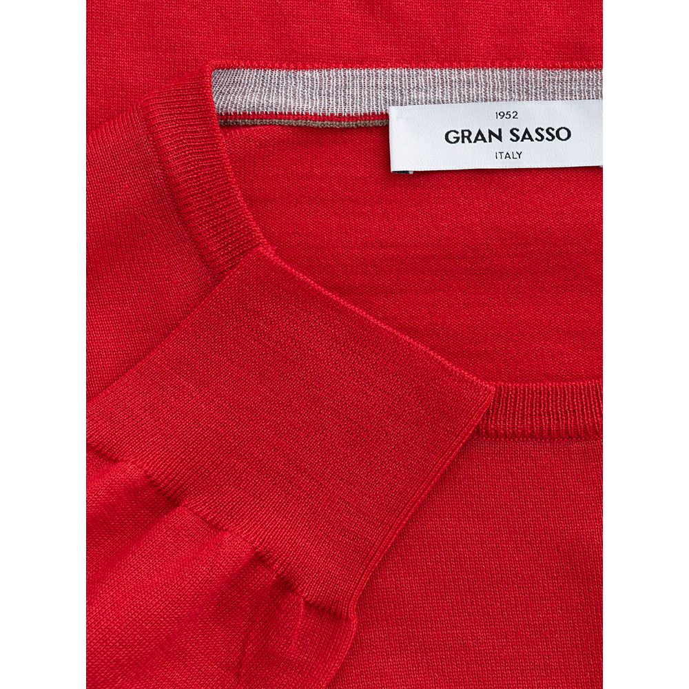 Gran Sasso Red Wool Sweatshirt