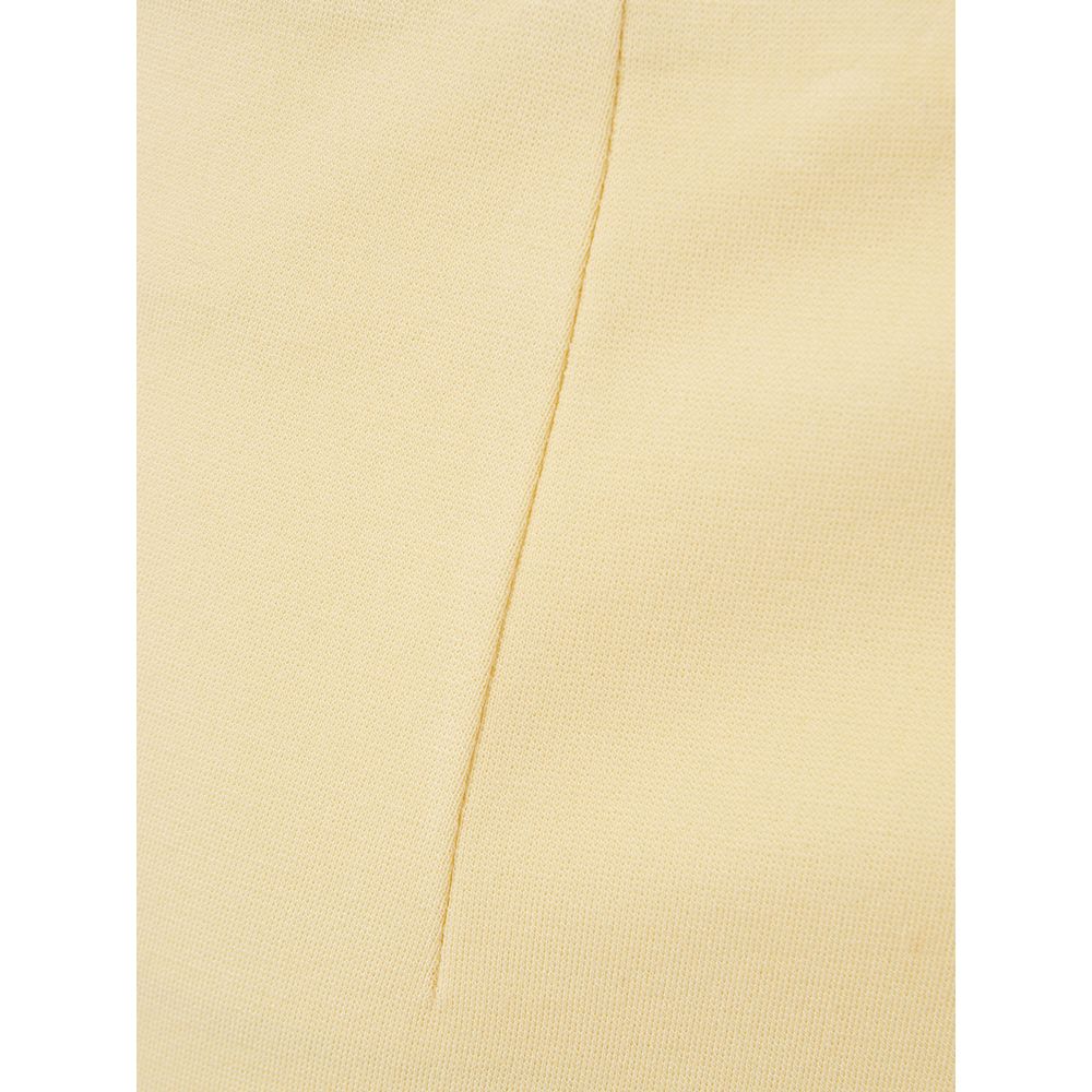 Lardini Yellow Viscose Midi Skirt