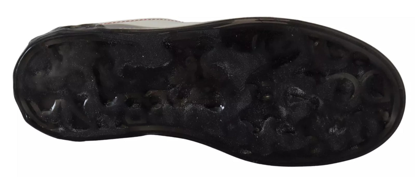 Dolce & Gabbana White Leather Portofino Sneakers Shoes