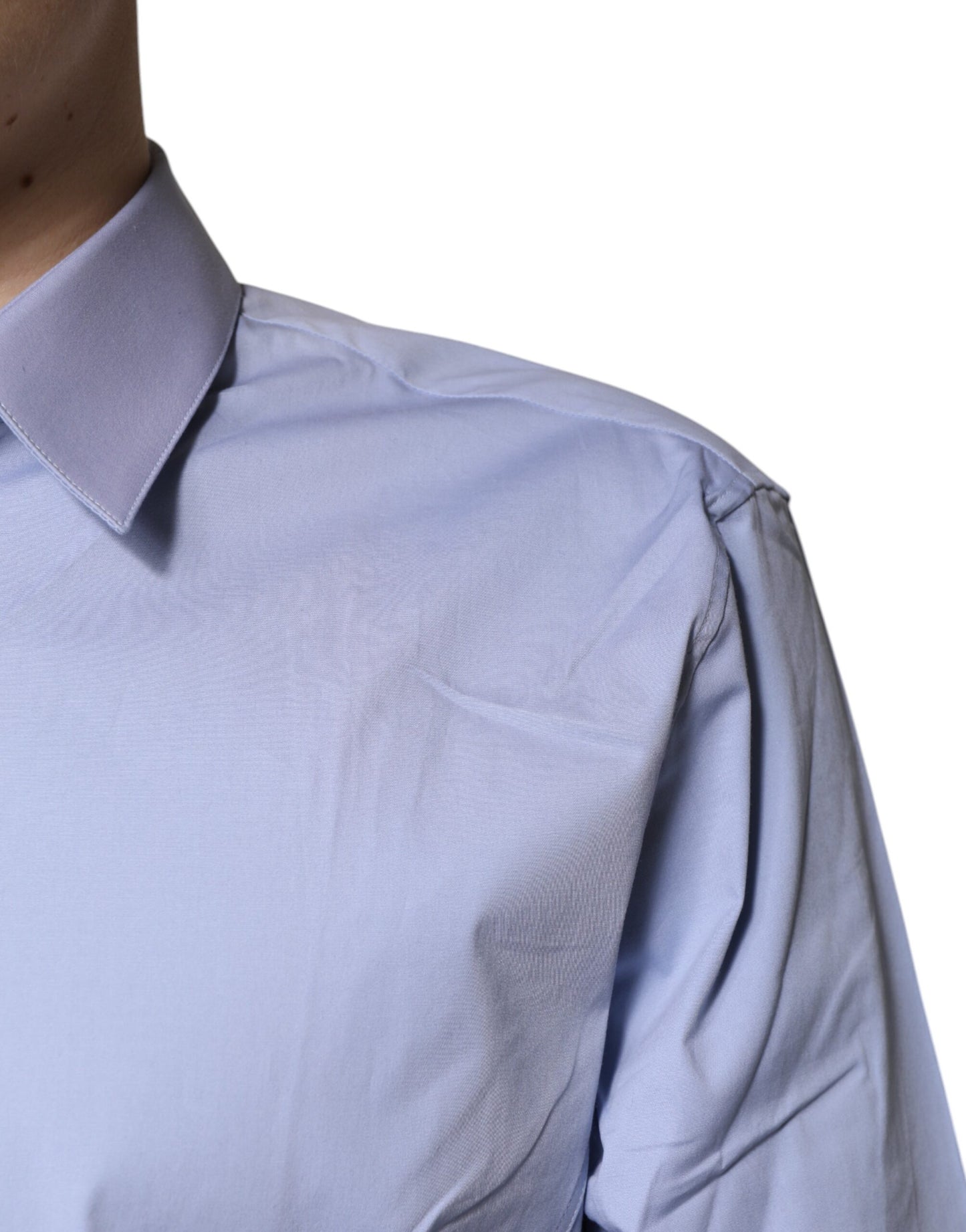 Dolce & Gabbana Light Blue Cotton SICILIA Dress Formal Shirt