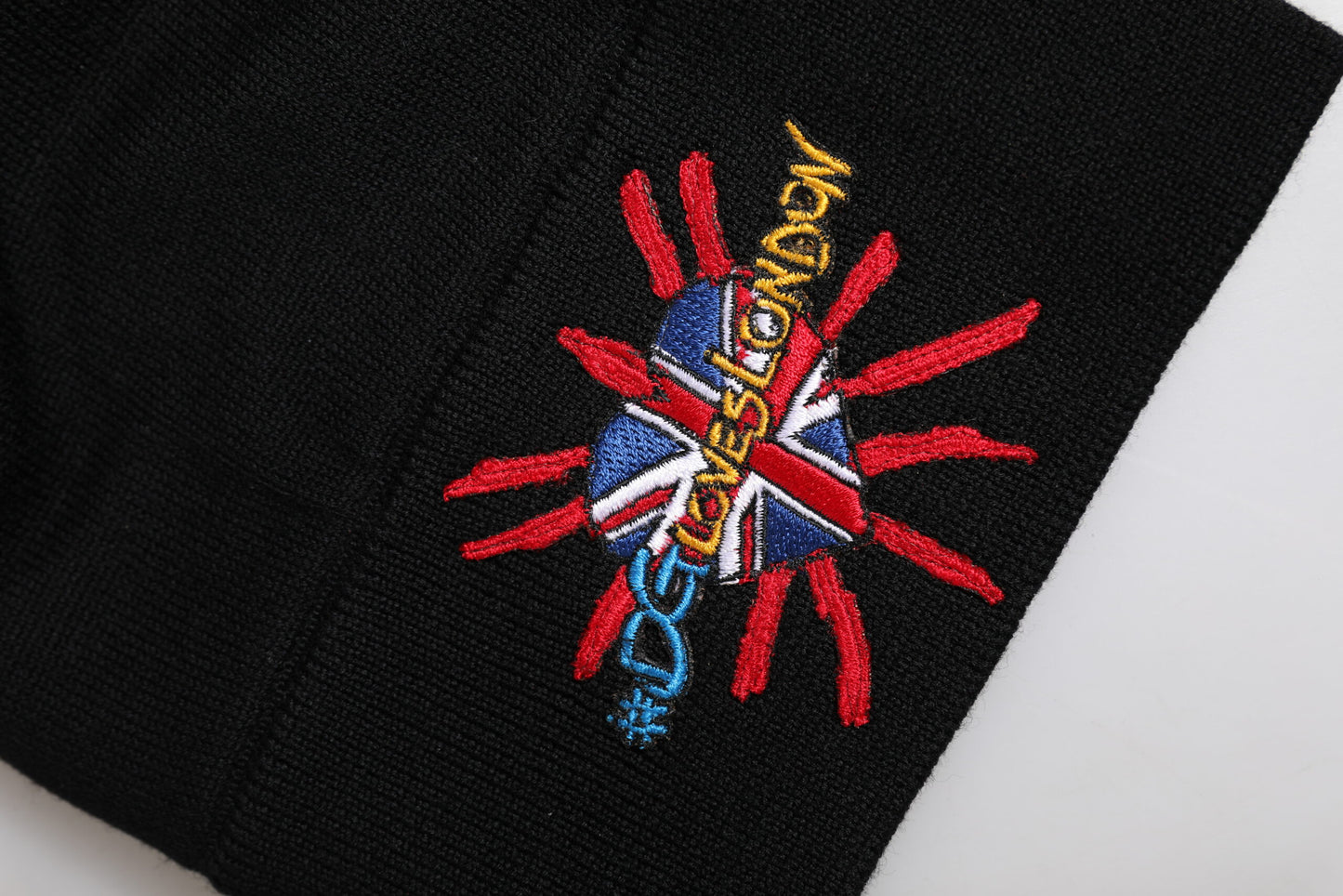 Dolce & Gabbana Black #DGLOVESLONDON Knitted Beanie Hat