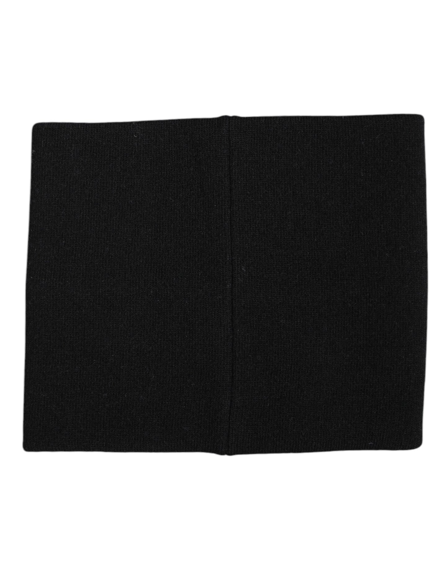 Dolce & Gabbana Black White Logo Print Knitted Neck Warmer Scarf