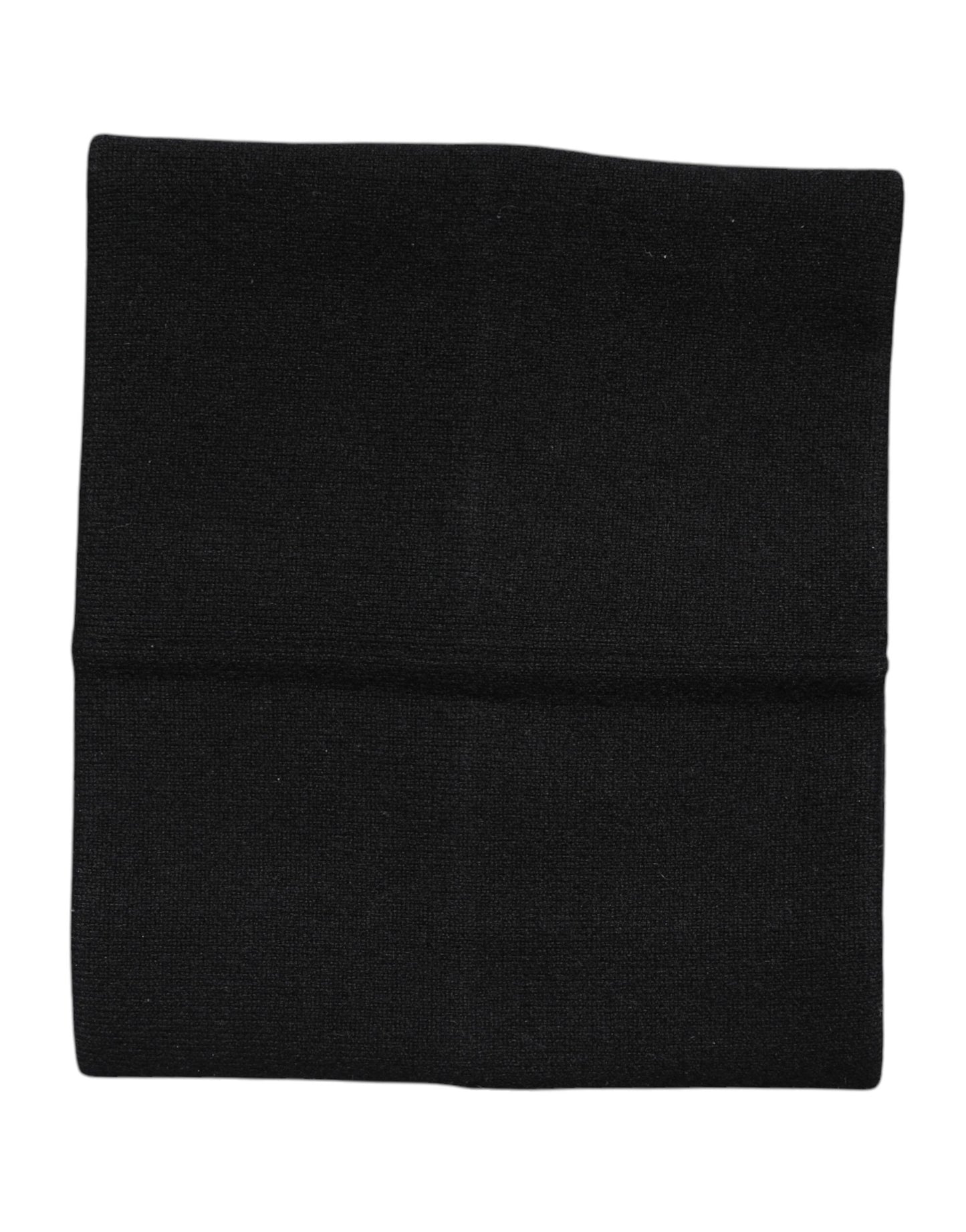 Dolce & Gabbana Black Cashmere Knitted Neck Warmer Foulard Scarf