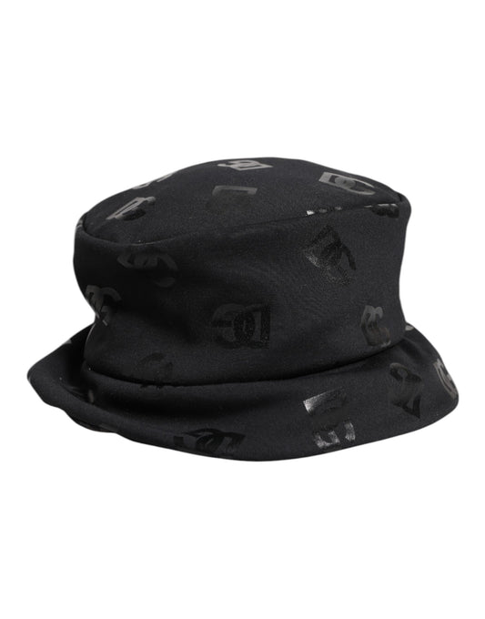 Dolce & Gabbana Black DG Monogram Polyester Jacquard Bucket Hat