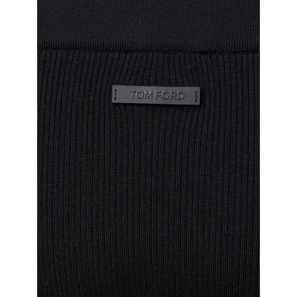 Tom Ford Black Cashmere Midi Skirt