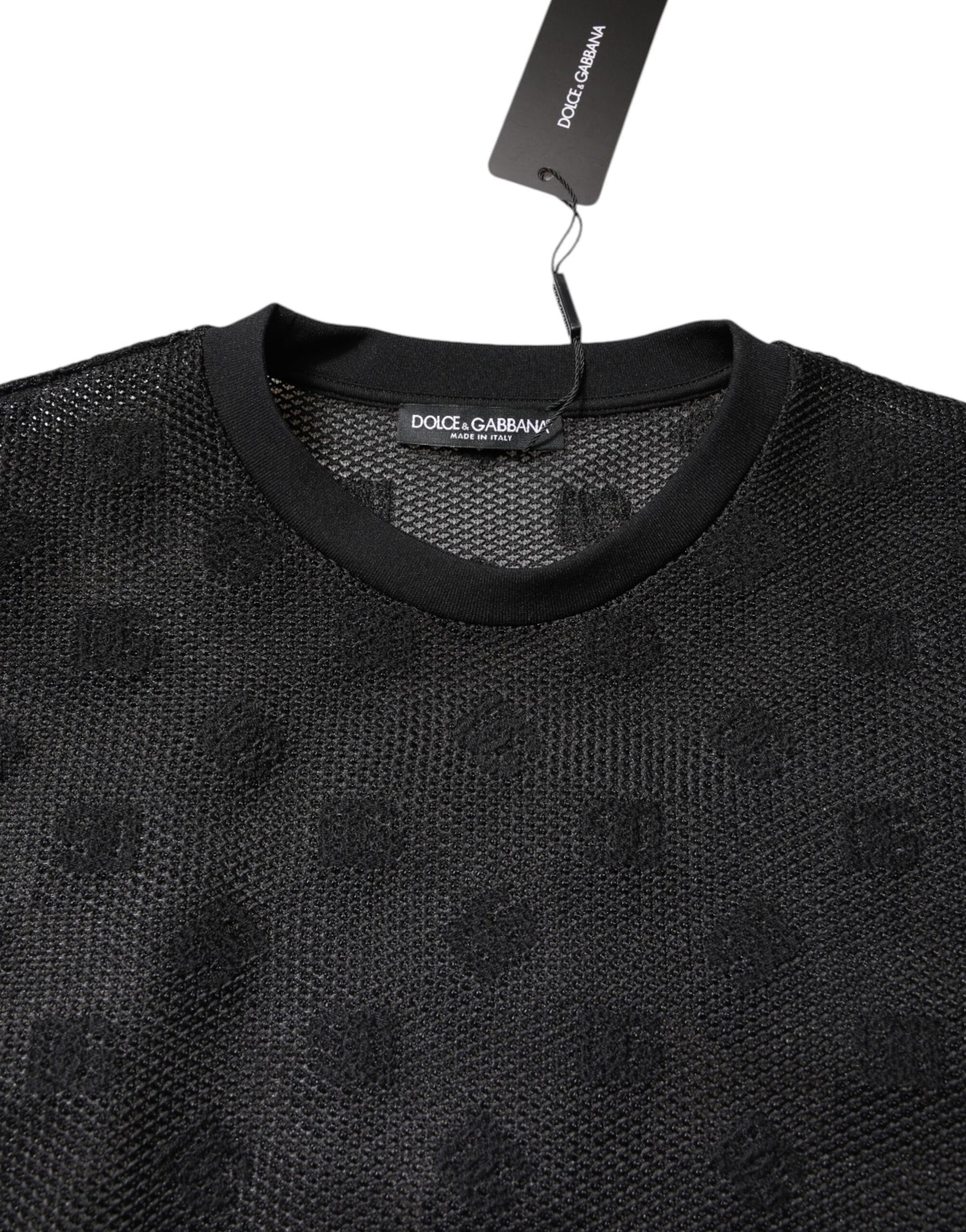Dolce & Gabbana Black See Through Logo Short Sleeves T-shirt
