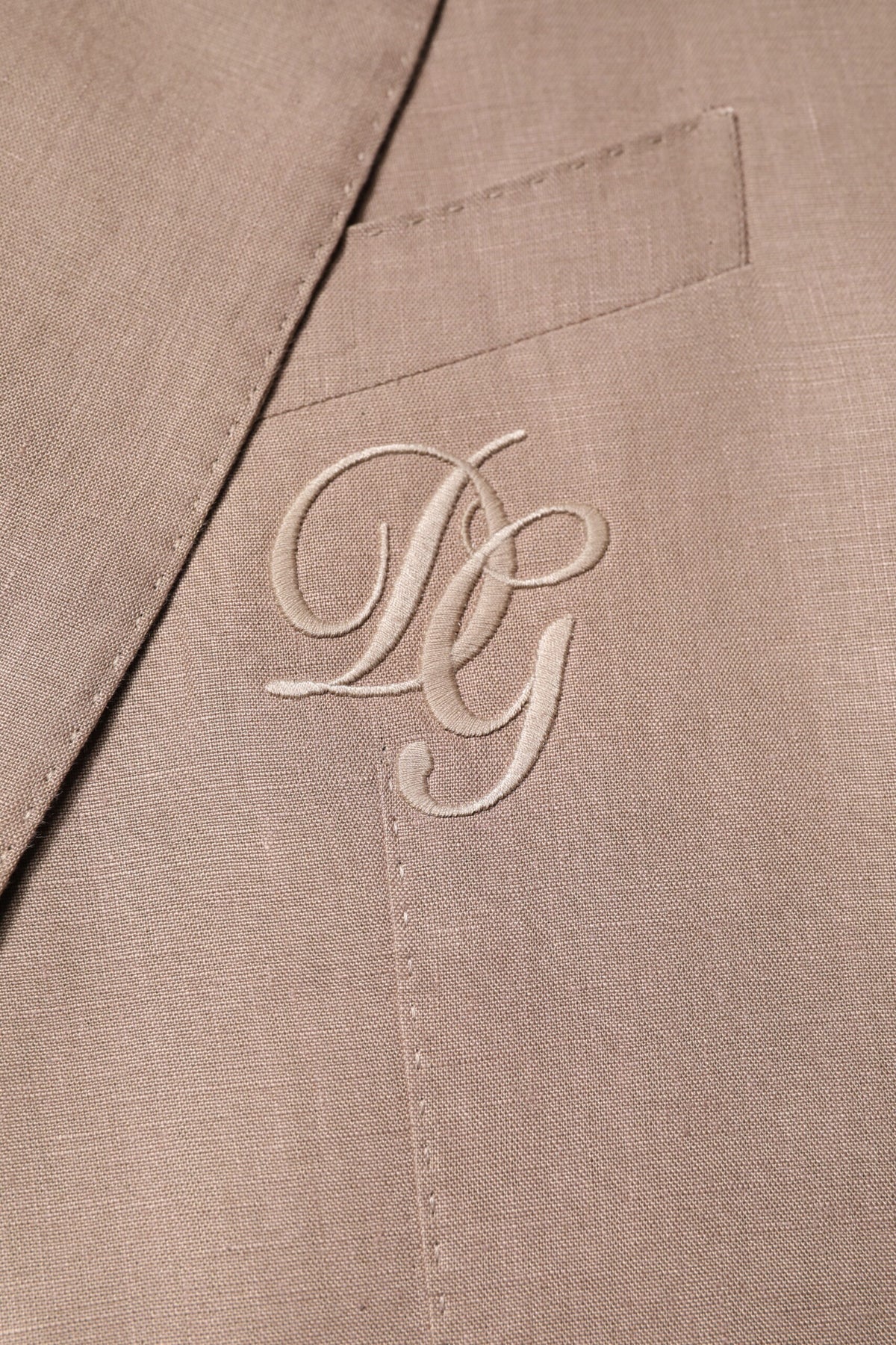 Dolce & Gabbana Beige TAORMINA Single Breasted Coat Blazer