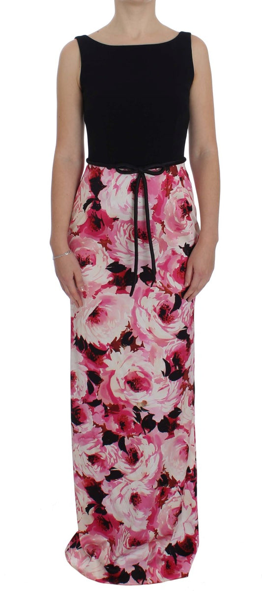 Dolce &amp; Gabbana Long sheath dress with floral elegance