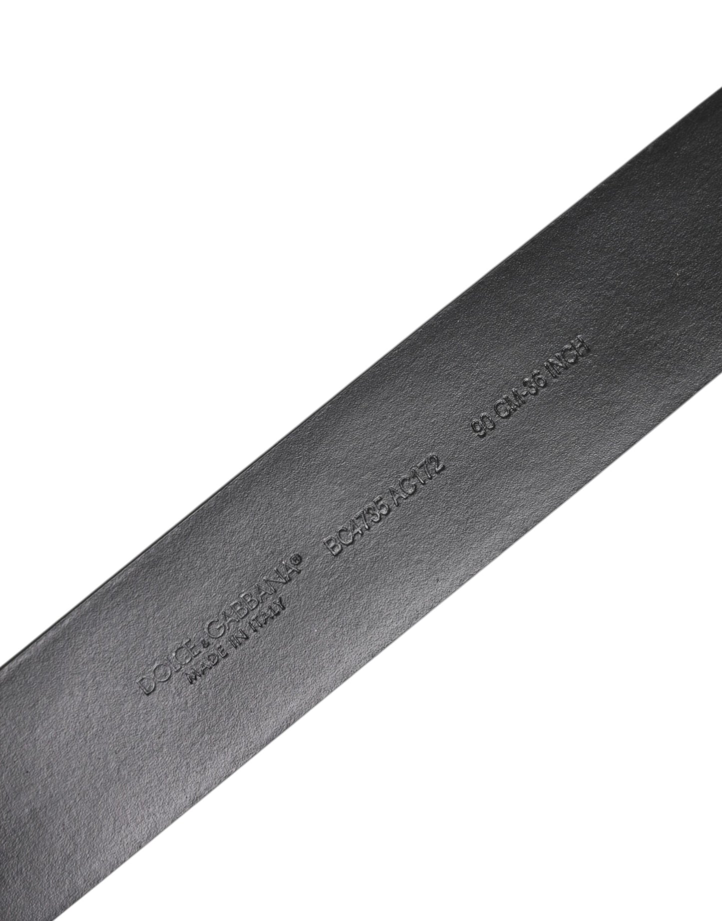 Dolce & Gabbana Black Calf Leather Studded Silver Buckle Belt