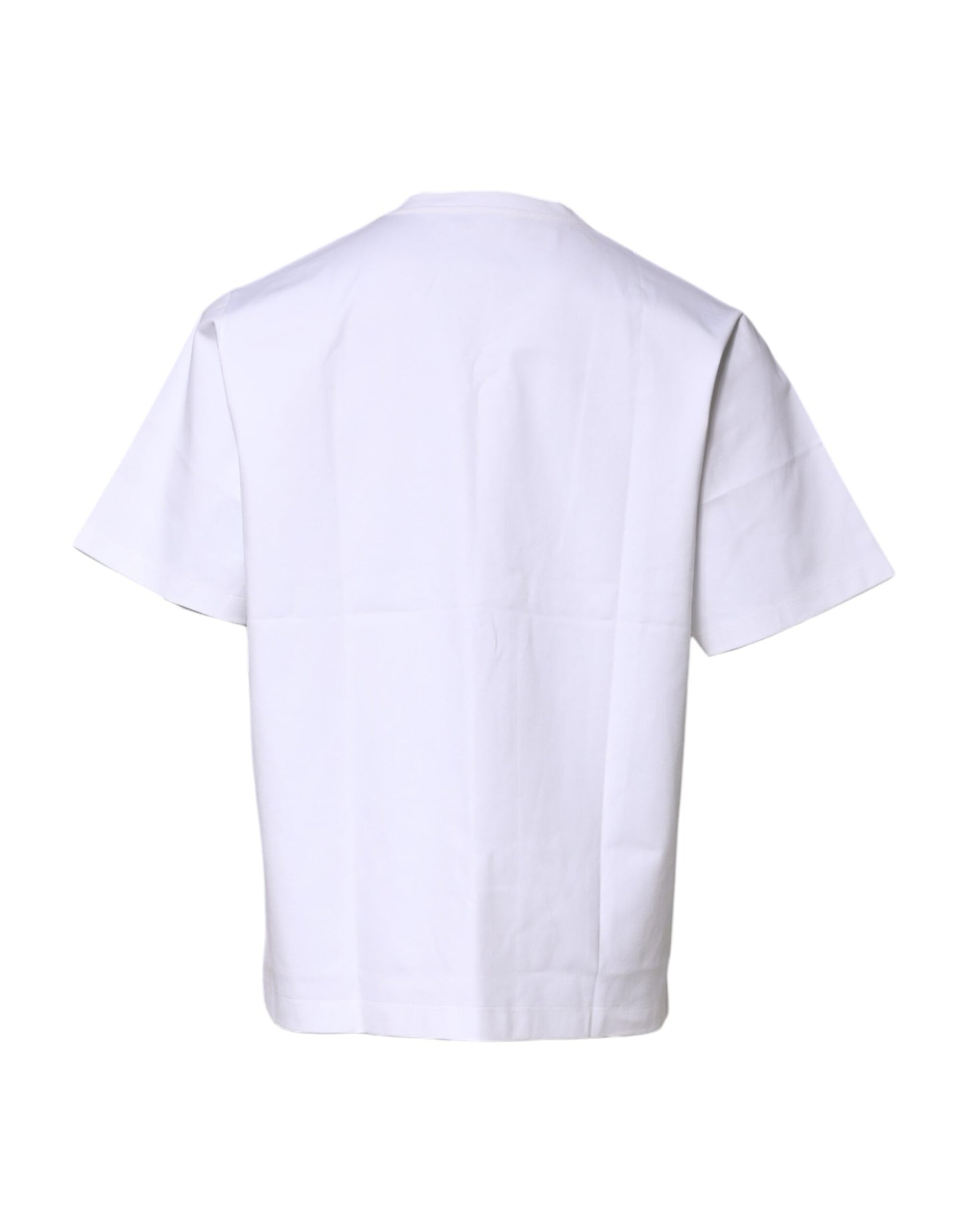 Dolce & Gabbana White Cotton Short Sleeves Crew Neck T-shirt