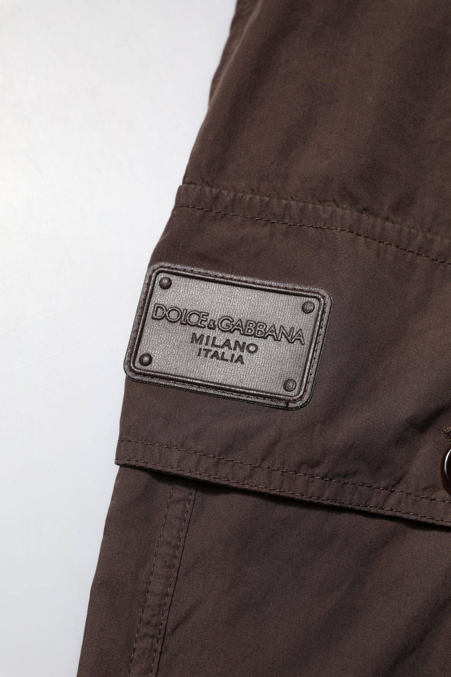 Dolce & Gabbana Brown Cotton Cargo Jogger Men Pants