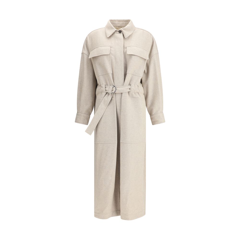 Brunello Cucinelli Beige Wool Coat