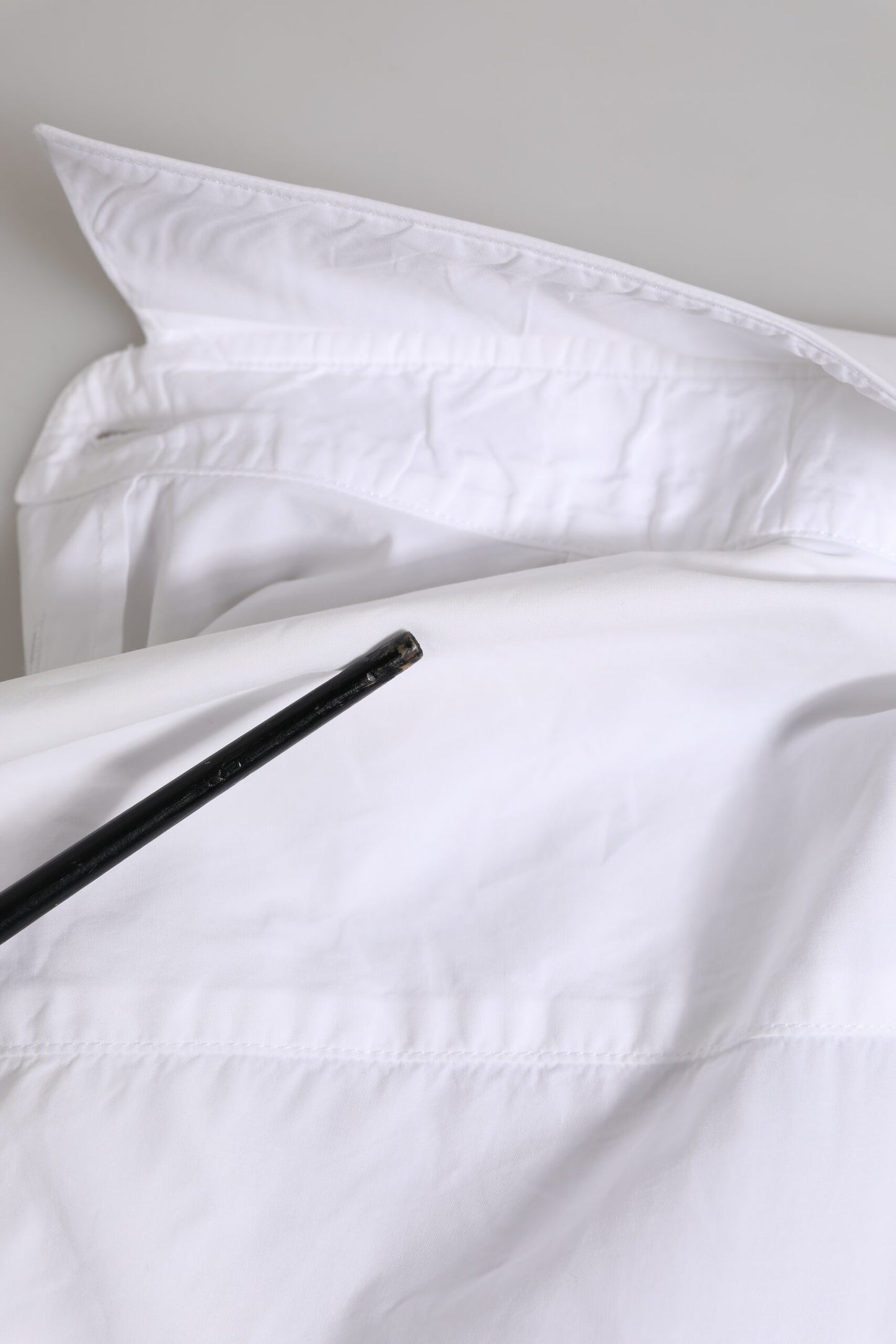 Dolce & Gabbana White GOLD Cotton Men Dress Formal Shirt