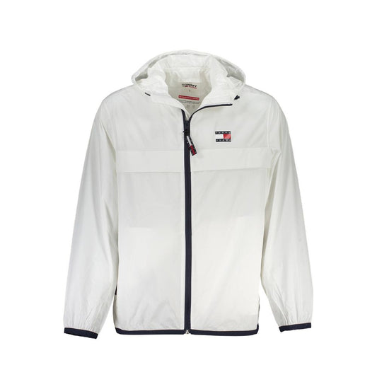 Tommy Hilfiger White Nylon Men's Waterproof Jacket