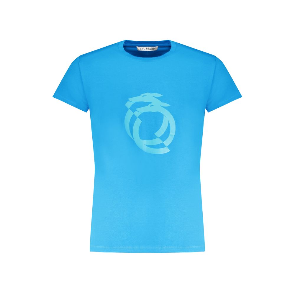 Trussardi Azzurro Cotton Men T-Shirt