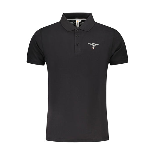 Accademia Militare Black Cotton Men's Polo Shirt