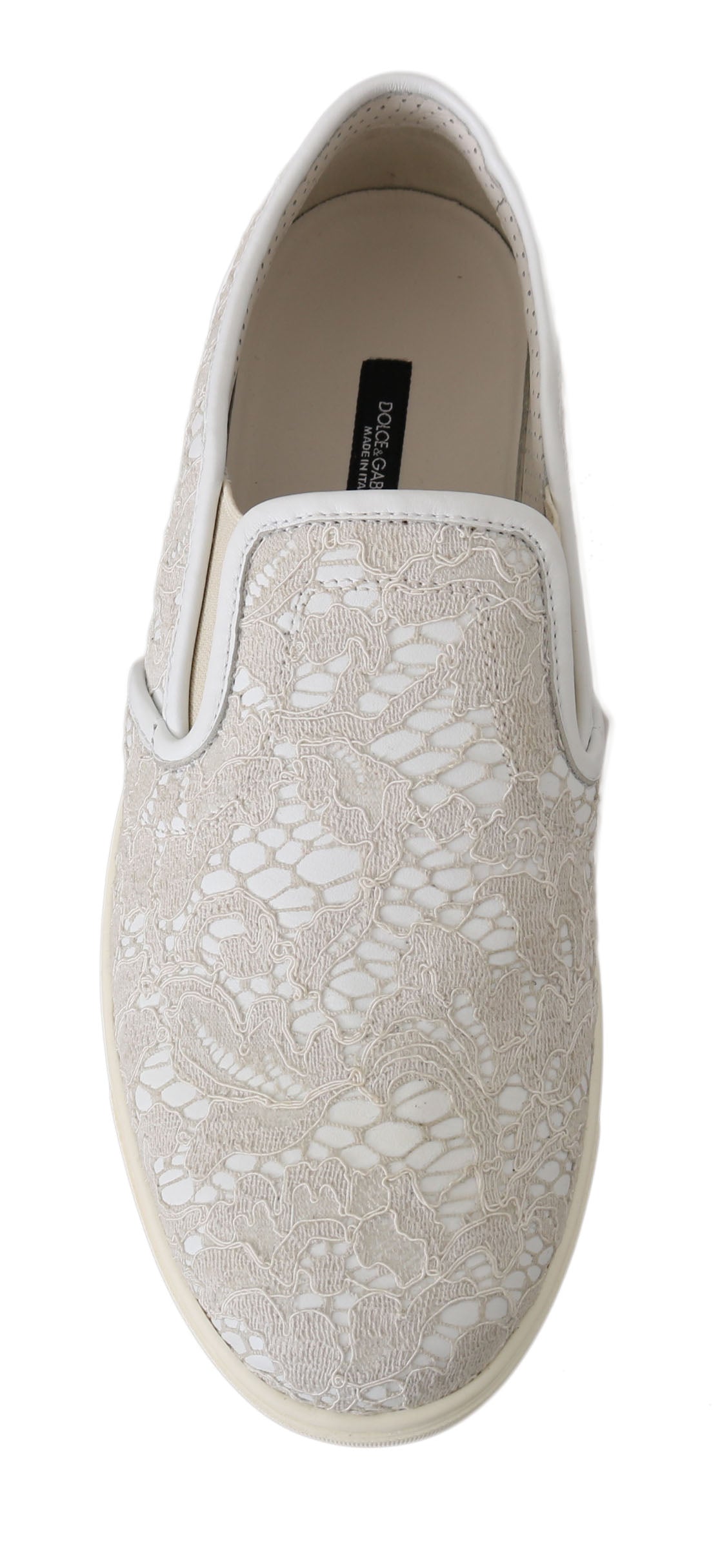 Dolce &amp; Gabbana Elegant Off White Loafers naisille