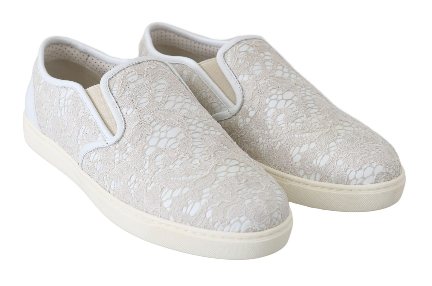 Dolce &amp; Gabbana Elegant Off White Loafers naisille