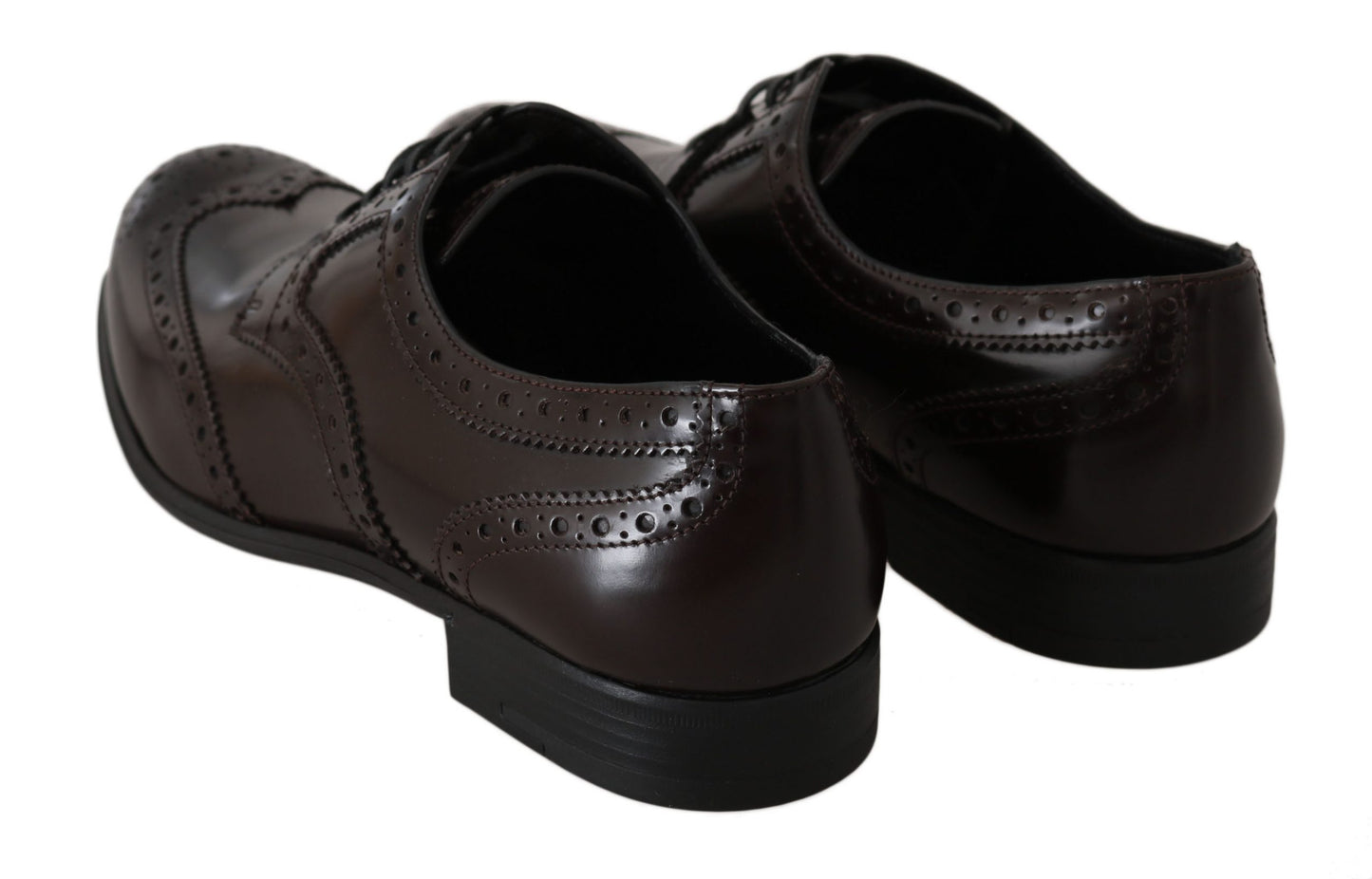 Dolce &amp; Gabbana Elegant Oxford flats ruskeaa nahkaa