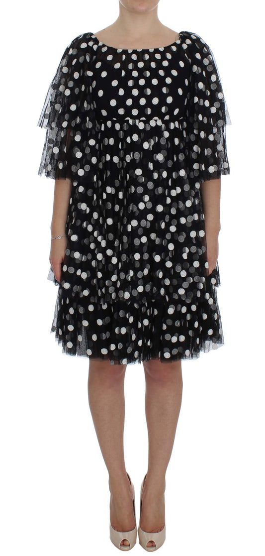 Dolce &amp; Gabbana Elegant Polka Dot Dress with Ruffles