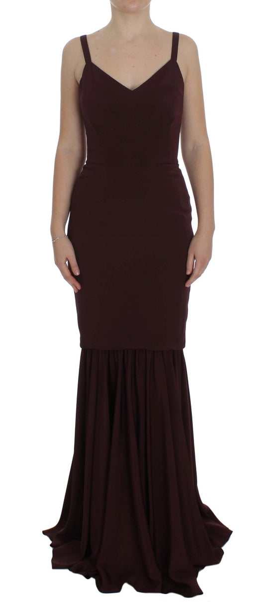 Dolce &amp; Gabbana Elegant burgundy sheath dress