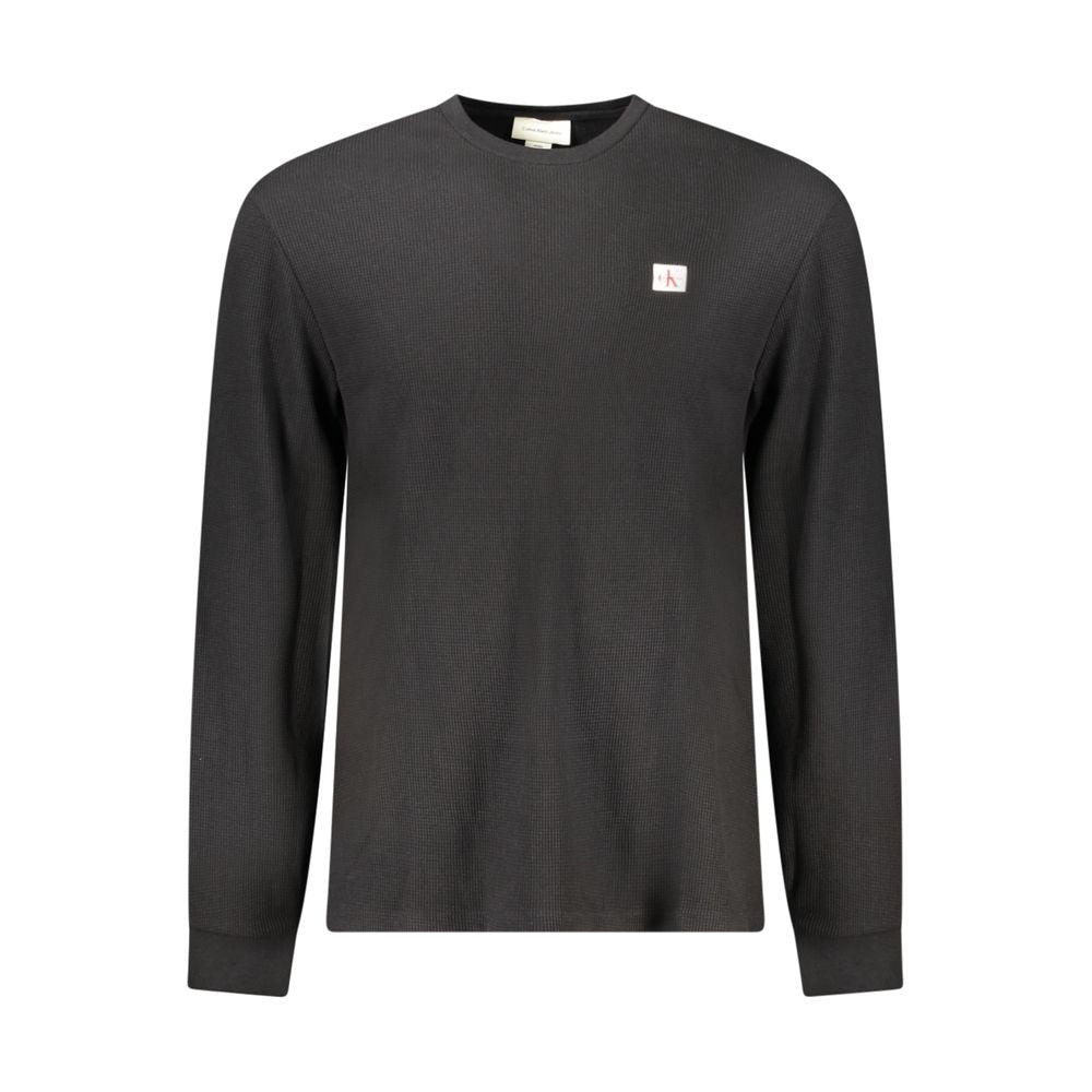 Calvin Klein Black Cotton Men's Long Sleeve Shirt