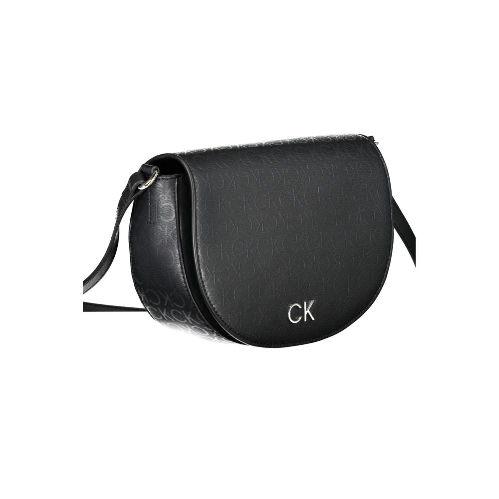 Calvin Klein Black Polyurethane Women Shoulder Bag